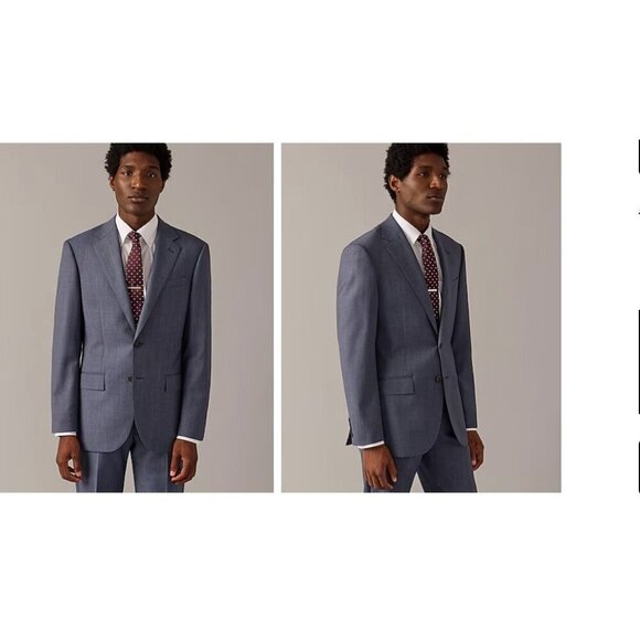 J.Crew $450 Crosby Classic-fit suit jacket Italian wool blend Size 42R BM158